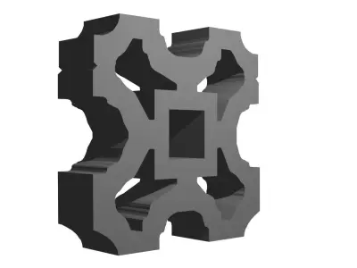 Jaali block design fancy 3D model