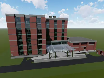 Training Center METRO RAIL Depot Building 3D model