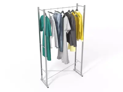 Clothes Set on a Hanger 3D model
