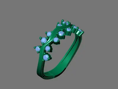 Rings for Women Womens Rings Stone Ring Ready STL 3DM Models  3D print model 3
