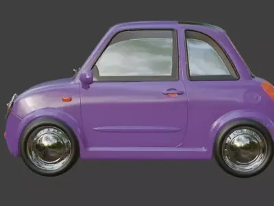 Cartoon purple car for 3D Printing 3D print model