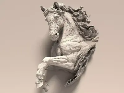 Horse sculpture Low-poly 3D model purchase