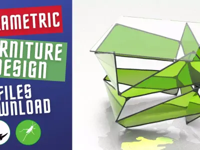 Parametric Table Design Grasshopper Rhino 3d Model Download 3D model