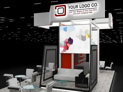 Booth Exhibition Stand a627 3D model