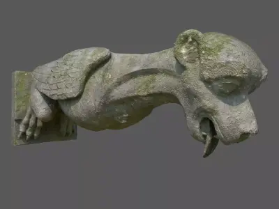 Gargoyle07 Low-poly 3D model