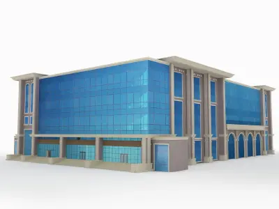  Arch Industrial Building a209 3D model