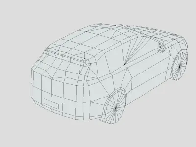 Volvo EX90 Low-poly 3D model