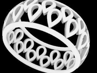 Patterned Ring 3D model Texture 3D print model purchase