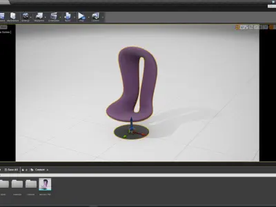 PlusHalle Hannah Chair UE4 Low-poly 3D model