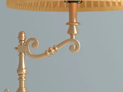 Decorative Crafts Duxbury Brass Floor Lamp 3D model