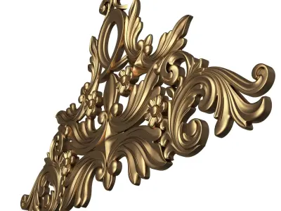 Carved Plaster Molding Decoration 049 Low-poly 3D model