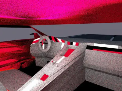 Supercar SS6 Low-poly 3D model