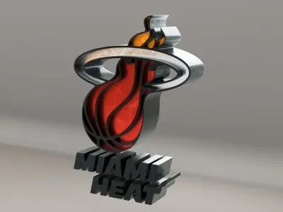 NBA Miami Heat Logo 3D model