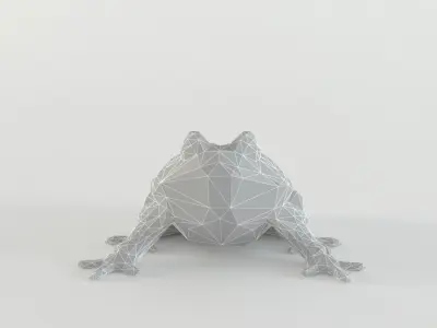 Low Poly Frog Animal - Toad - Paddock - Batrachian Low-poly 3D model