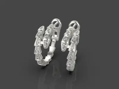 Bvgari serpenti earrings 3D print model