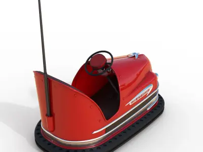 Retro bumper car 3D model