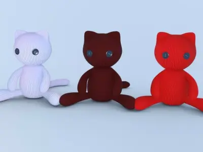 special cat colection Low-poly 3D model