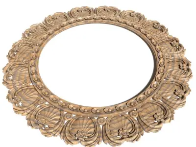 Frame-033 gold ornate frame 3D model