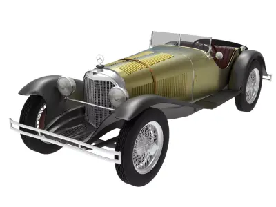 Mercedes Benz SSK  Low-poly 3D model
