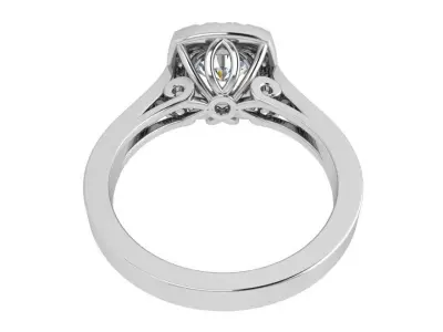 Square Halo Ring 3538 3D print model