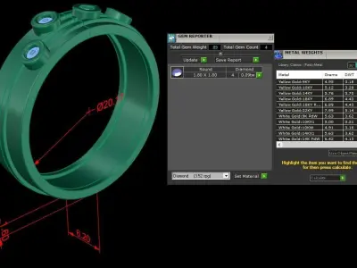 Jewelry Ring 3D print model 23
