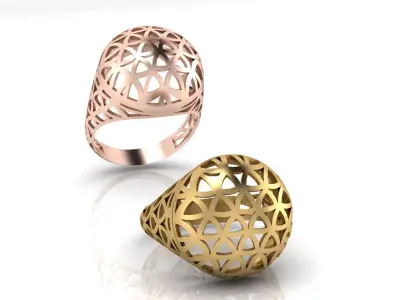 fusion gold ring luxury 3D print model
