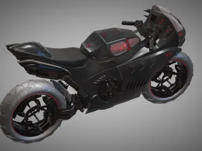 Futuristic Motorcycle 3D model