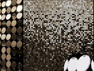  sequins decorative wall 01 3D model