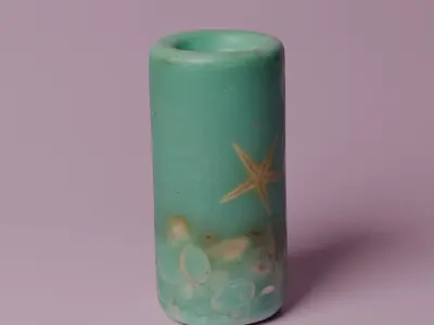 Decorated candle lowpoly Low-poly 3D model