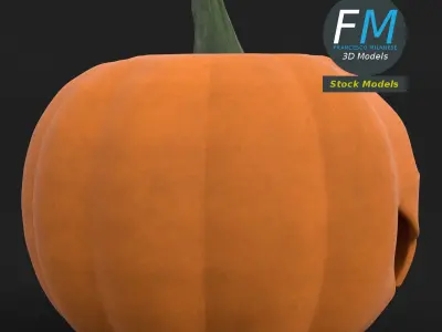 Stylized Halloween pumpkin 3D model