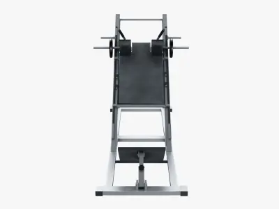 Hack Squat Machine Low-poly 3D model