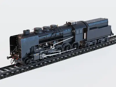 Mav Class 424 with railroad 3D model