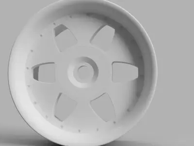 D52mm 12MM HEX RC Wheels SSR Vienna Kreis with and without tires 3D print model