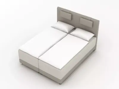 Single Bed x 2 3D model