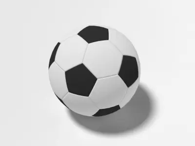 Low Poly Cartoon Football ball Free low-poly 3D model