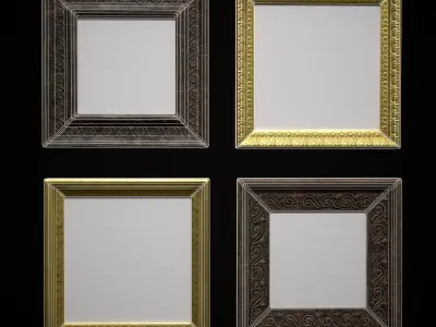 Decorative Painting Frames Low-poly 3D model