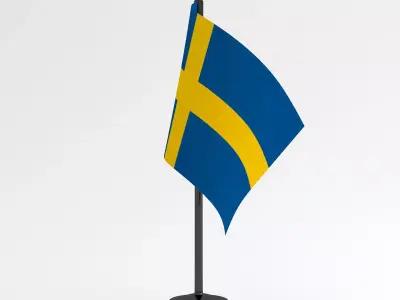 Table Flag Sweden 3D model