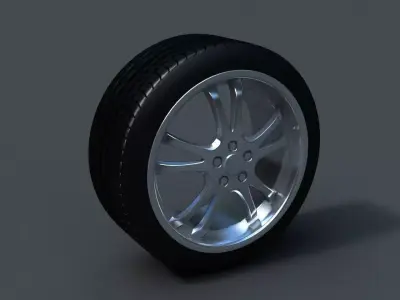 Car wheel 02 3D model