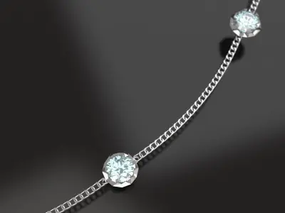 One Carat Necklace - 5 Stars 3D print model