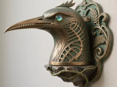 Bird sculpture 3D print model