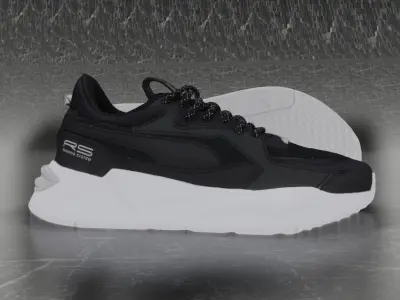 Puma 3D Shoes - White - Black - RS Series Low-poly 3D model