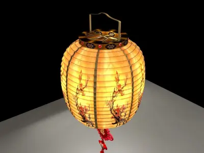 Chinese red lantern  3D model 35