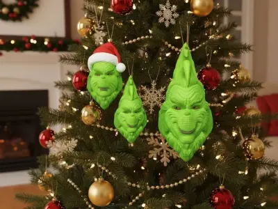 Grinch 3D Christmas Ornament 3D print model