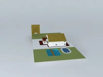 wood house frame Free 3D model