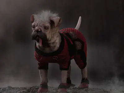 Dogpool Low-poly 3D model