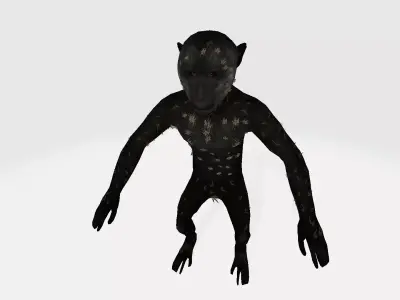 Macaque humanoid creature 3D model