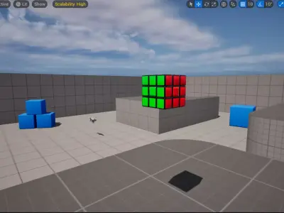 Rubiks cube system for UE5 Low-poly 3D model