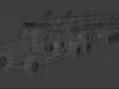 Wood Truck 3D model