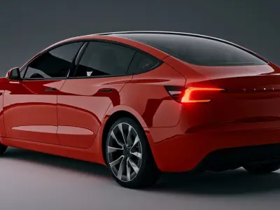 tesla model 3 dual motor 2024 Low-poly 3D model