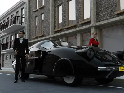 Atomic Car - Blue Angel 3D model